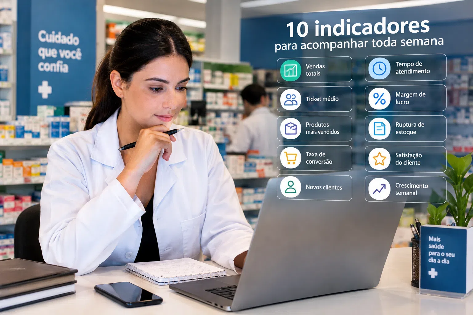 Gestão de farmácia: 10 indicadores para acompanhar toda semana